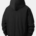 Relax Fit Quarter-Zip Corduroy Hoodie