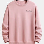 Love And Peace Print Relax Fit Sweatshirt