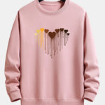 Dissolving Heart Print Relax Fit Sweatshirt