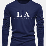 Long Sleeve Los Angeles Print Cotton T-Shirt