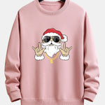 Hip Hop Santa Print Relax Fit Sweatshirt