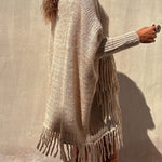 Stylish Dolman Sleeves Pocketed Tassel Sweater