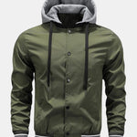Detachable Hooded Bomber Jacket