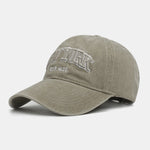New York Embroidery Washed Distressed Cotton Baseball Cap