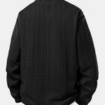 Relax Fit 2 In 1 Twisted Jacquard Notched Collar T-Shirt