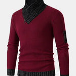 Contrast Turtleneck Sweater