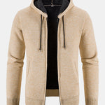 Man Zip Up Hooded Sweater
