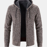 Man Zip Up Hooded Sweater