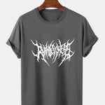 Punk Goth Letter Print T-Shirt