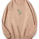 Cute Cartoon Dinosaur Print Cotton Sweatshirt