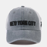 New York Embroidery Mesh Cotton Baseball Cap