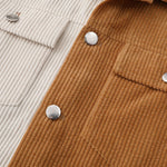 Color Block Corduroy Jacket