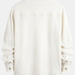 Long Sleeved Waffle Button Up Shirt