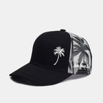 Palm Tree Embroidery Mesh Cotton Baseball Cap