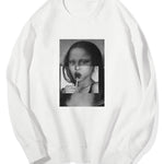 Portrait Print Cotton Sweatshirt