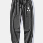 Smiley Face Print Relax Fit Hoodie & Jogging Pants
