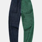 Color Block Teddy Jogger Pants