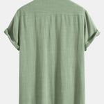 Linen Rayon Blend Cuban Shirt