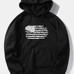 American Flag Print Hoodie