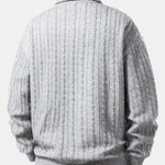 Relax Fit Twisted Jacquard Polo Sweatshirt