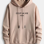 Paris Letter Print Cotton Hoodie