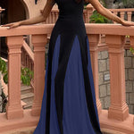 Margovil Spaghetti Strap Color Block Swing Maxi Party Dress(7 Colors Available!)