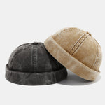 Retro Autumn And Winter Corduroy Beanie Hat