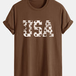 Regular Fit USA Print Cotton T-Shirt