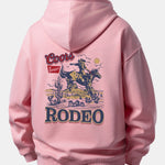 Western Cowboy Back Print Relax Fit Hoodie