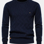 Geometry Jacquard Crewneck Sweater