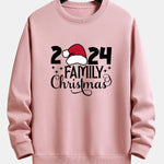 2024 Family Christmas Print Relax Fit Sweatshirt
