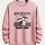 Freshly Boo’d Coffee Halloween Print Relax Fit Sweatshirt