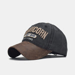 Capricorn Embroidery Washed Distressed Baseball Cap