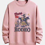 Western Cowboy Print Relax Fit Sweatshirt