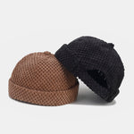 Retro Corduroy Solid Beanie Hat