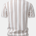 Striped Knitted Polo Shirt