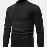 Faux Fur Lined Mock Neck Sweater