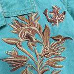 Men's Summer Fashion Casual Retro Western Style Tencel Denim Embroidery Jumpsuit