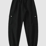 Men's Drawstring Pocketed Cuffed Casual Cargo Pants