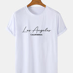 Los Angeles Handwritten Print Arc Hem T-Shirt
