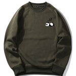 Lazy Panda Print Raglan Sleeve Sweatshirt