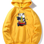 Panda Eating Ramen Print Hoodie