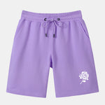 Rose Print Mid Length Shorts