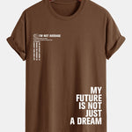 Regular Fit Positive Slogan Print Cotton T-Shirt