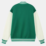 Jersey Contrast Preppy Jacket