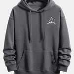 Triangle Mountain Print Relax Fit Hoodie & Jogging Pants
