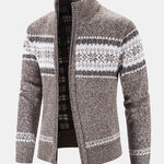 Geometry Zip Up Sweater