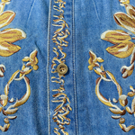 Men's Summer Fashion Casual Classic Western Style Tencel Denim Embroidered Jumpsuit