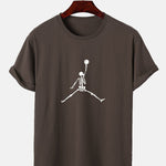 Basketball Skeleton Print T-Shirt