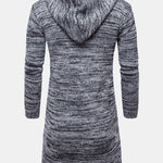 Long Line Hooded Knitted Cardigan